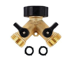 Garden Hose Splitter - Heavy Duty Brass